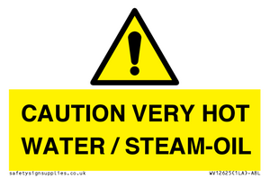 CAUTION VERY HOT WATER / STEAM-OIL